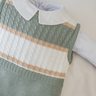  Saída de Maternidade Thommy - Verde e Bege